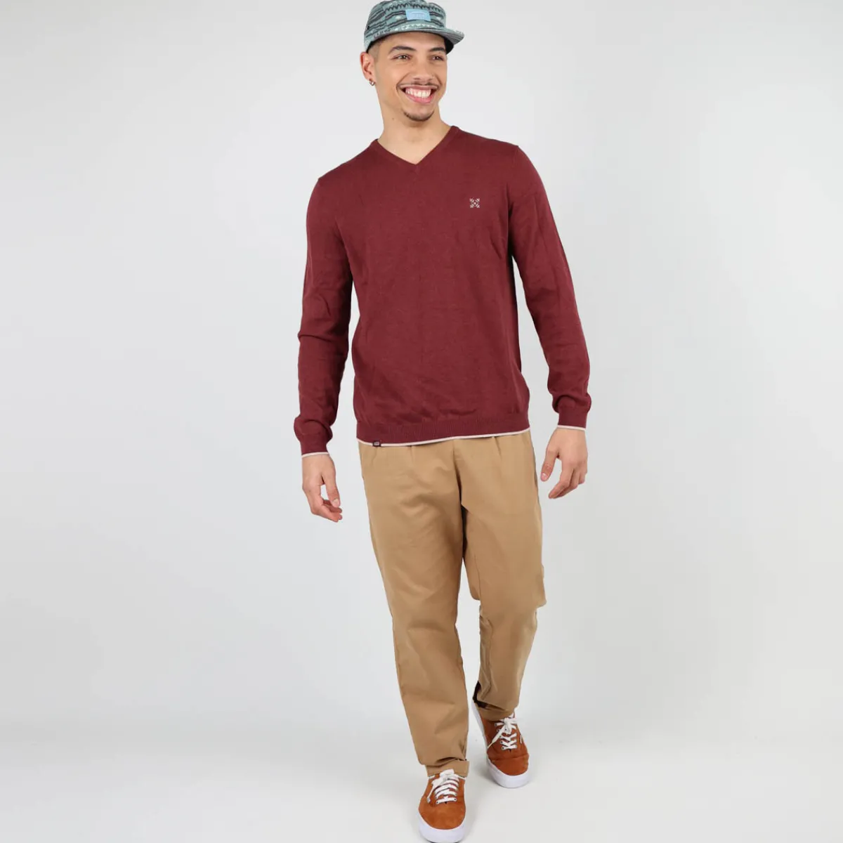 Oxbow Pull essentiel col V PIVEGA-Homme Pulls & Gilets