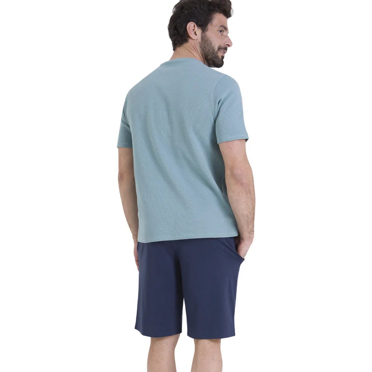 Athena Pyjama court col rond WAFFLE-Homme Pyjamas