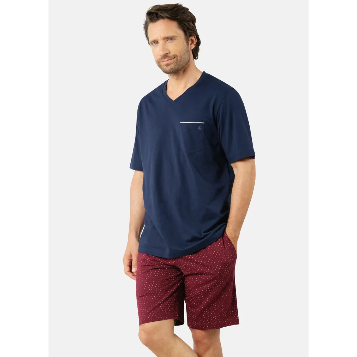 Eminence Pyjama court col V BUSINESS-Homme Pyjamas