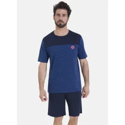 Athena Pyjama court rayures L'ESCALE-Homme Pyjamas