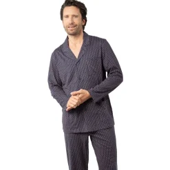 Eminence Pyjama long boutonné chaîne et trame CLASSE X-Homme Pyjamas