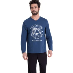 Athena Pyjama long col v-Homme Pyjamas