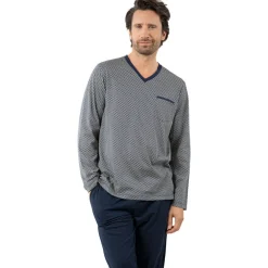 Eminence Pyjama long col v coton-Homme Pyjamas