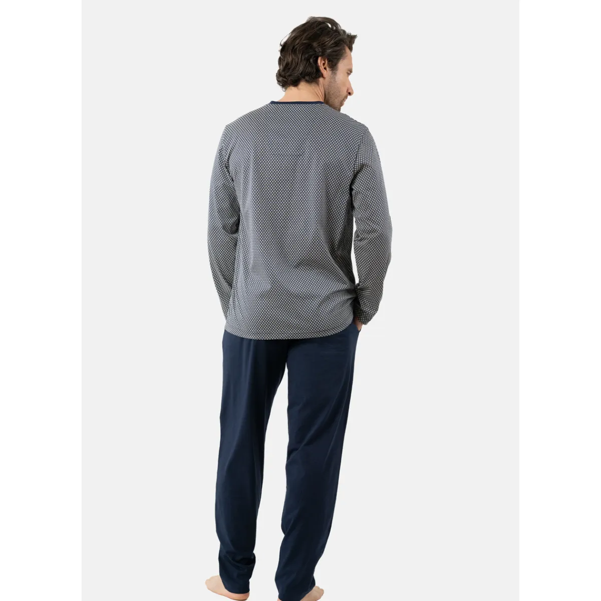 Eminence Pyjama long col v coton-Homme Pyjamas