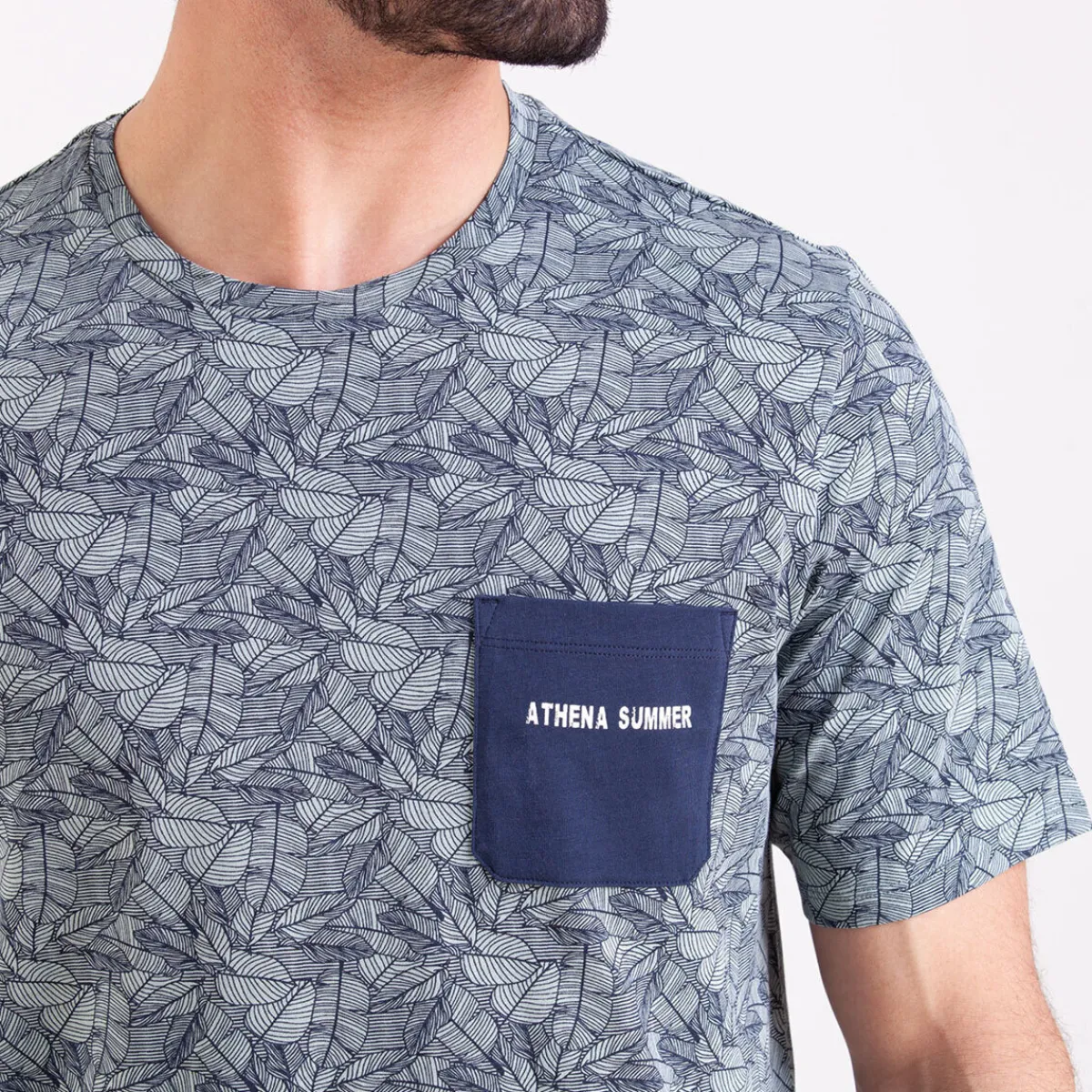 Athena Pyjama long manches courtes col rond SUMMER-Homme Pyjamas