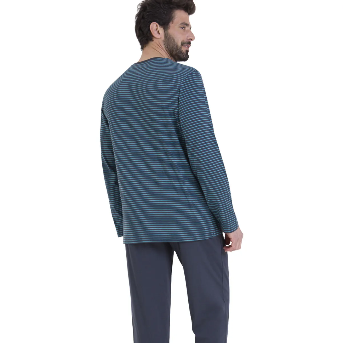 Athena Pyjama long rayures L'ESCALE-Homme Pyjamas