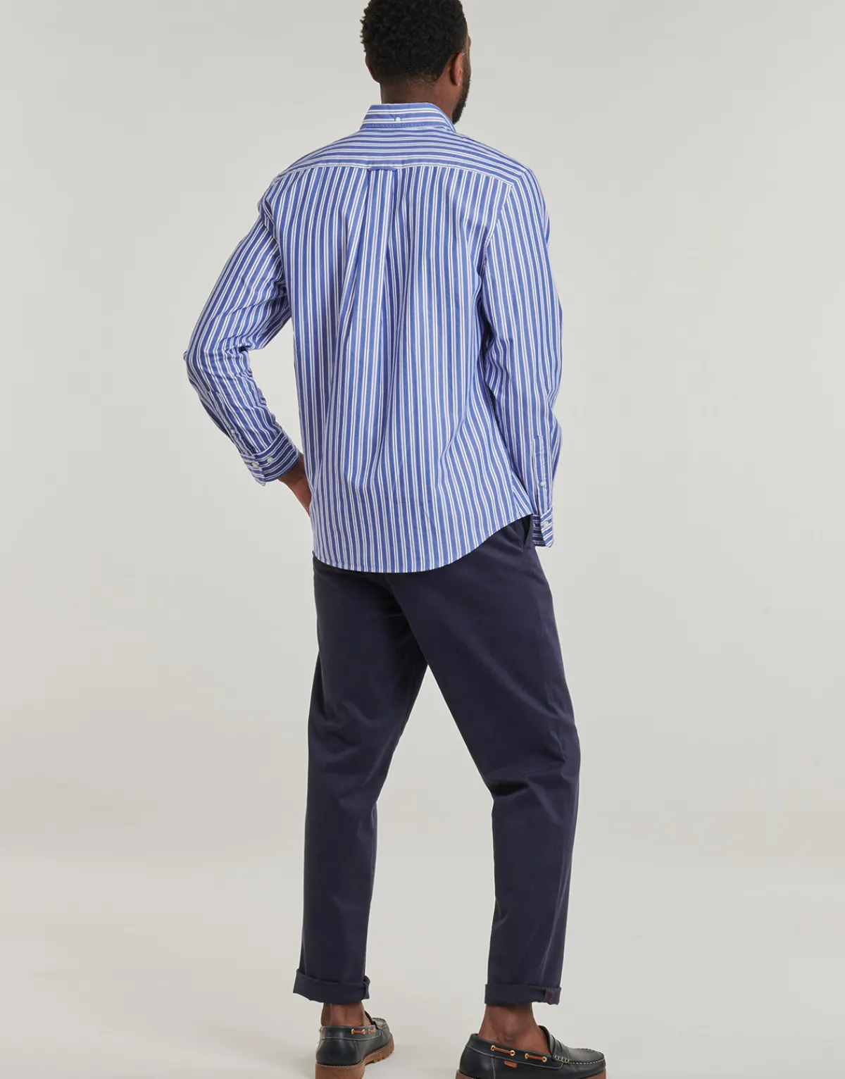 Gant REG CLASSIC POPLIN STRIPE SHIRT-Homme Chemises