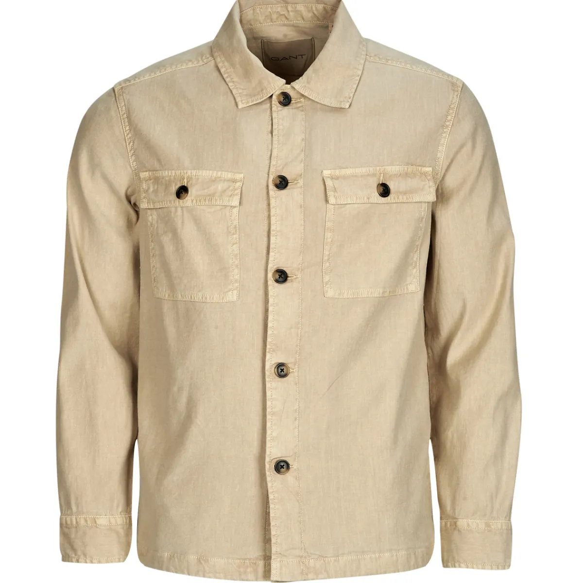 Gant REG COT/LINEN OVERSHIRT-Homme Chemises
