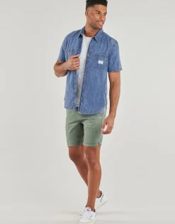 Guess REGULAR SS DENIM SHIRT-Homme Chemises