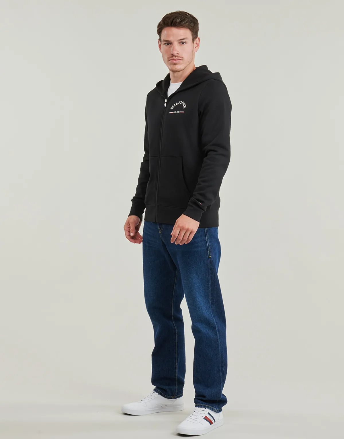 Tommy Hilfiger ROUNDALL HOODED ZIP THROUGH-Homme Sweats & Polaires|Sweats & Polaires
