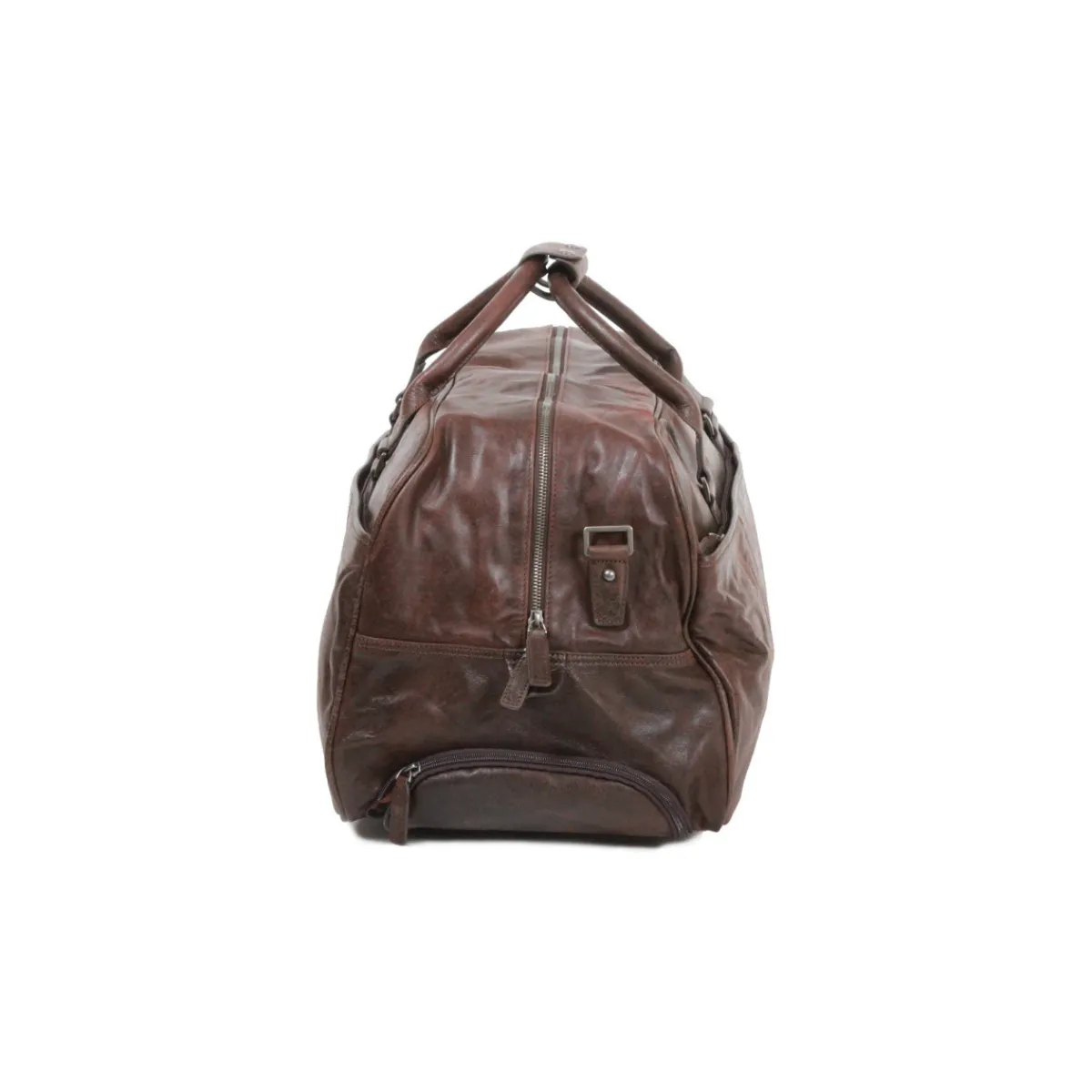 Gerard Henon Sac De Voyage Trolley Outland Cuir De Vachette Vieilli GH 8391-Homme Sacs De Voyage