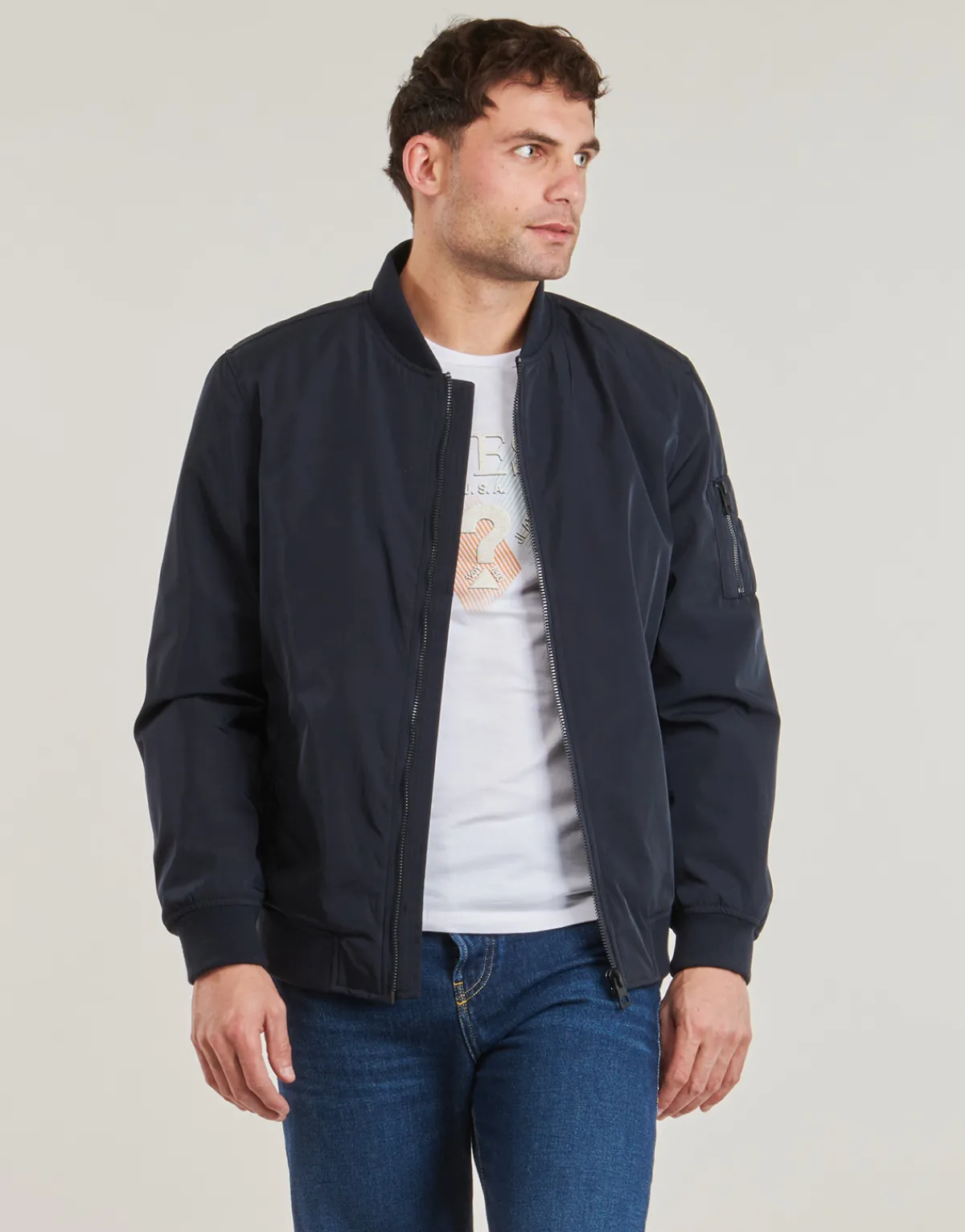 Guess SATIN BOMBER-Homme Vestes