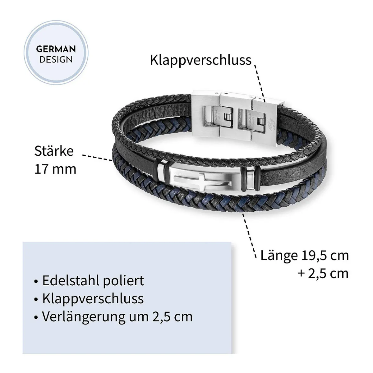 Save Brave SBB-LOGAN-BK-Homme Bijoux