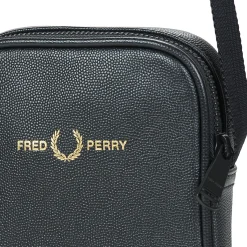 Fred Perry SCOTCHGRAIN LEATHER SIDE BAG-Homme Pochettes / Sacoches