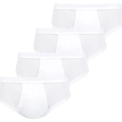 Athena Slips taille haute ouvert, lot de 4, COTON BIO-Homme Slips