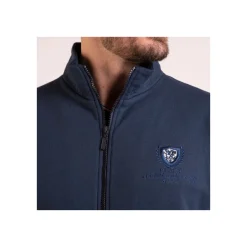 Camberabero Sweat zippé marine avec broderie-Homme Pulls & Gilets