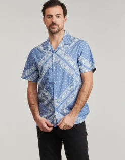 Tommy Jeans TJM REG AOP SS SHIRT EXT-Homme Chemises