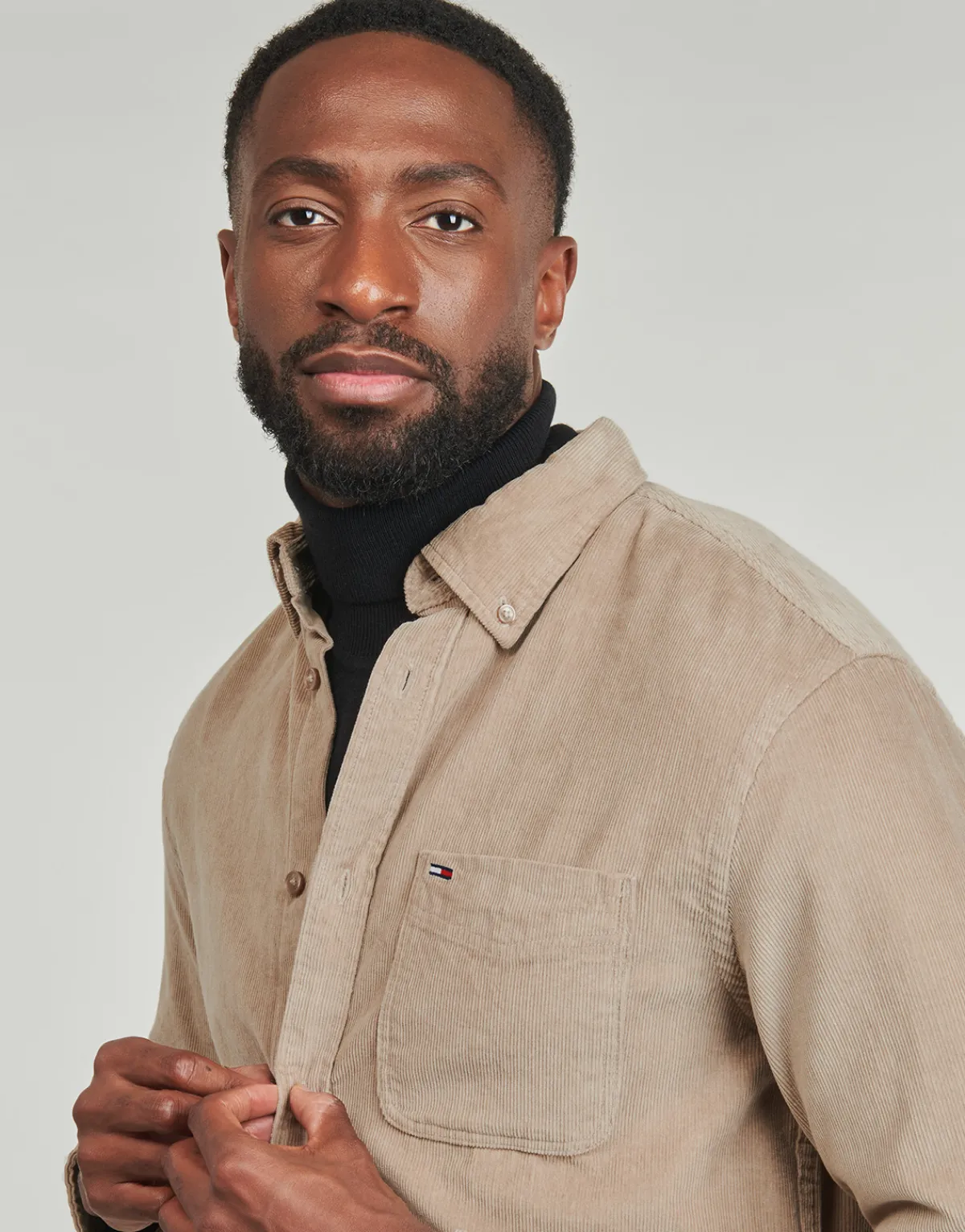 Tommy Jeans TJM REG BABY CORD SHIRT EXT-Homme Chemises