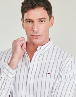 Tommy Jeans TJM REG OXFORD STRIPE SHIRT-Homme Chemises
