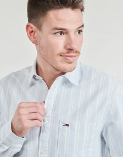 Tommy Jeans TJM REG OXFORD STRIPESHIRT-Homme Chemises