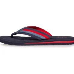 Isotoner Tongs tige large Homme rayure-Homme Tongs