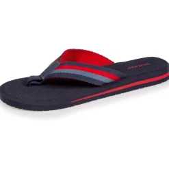 Isotoner Tongs tige large Homme rayure-Homme Tongs