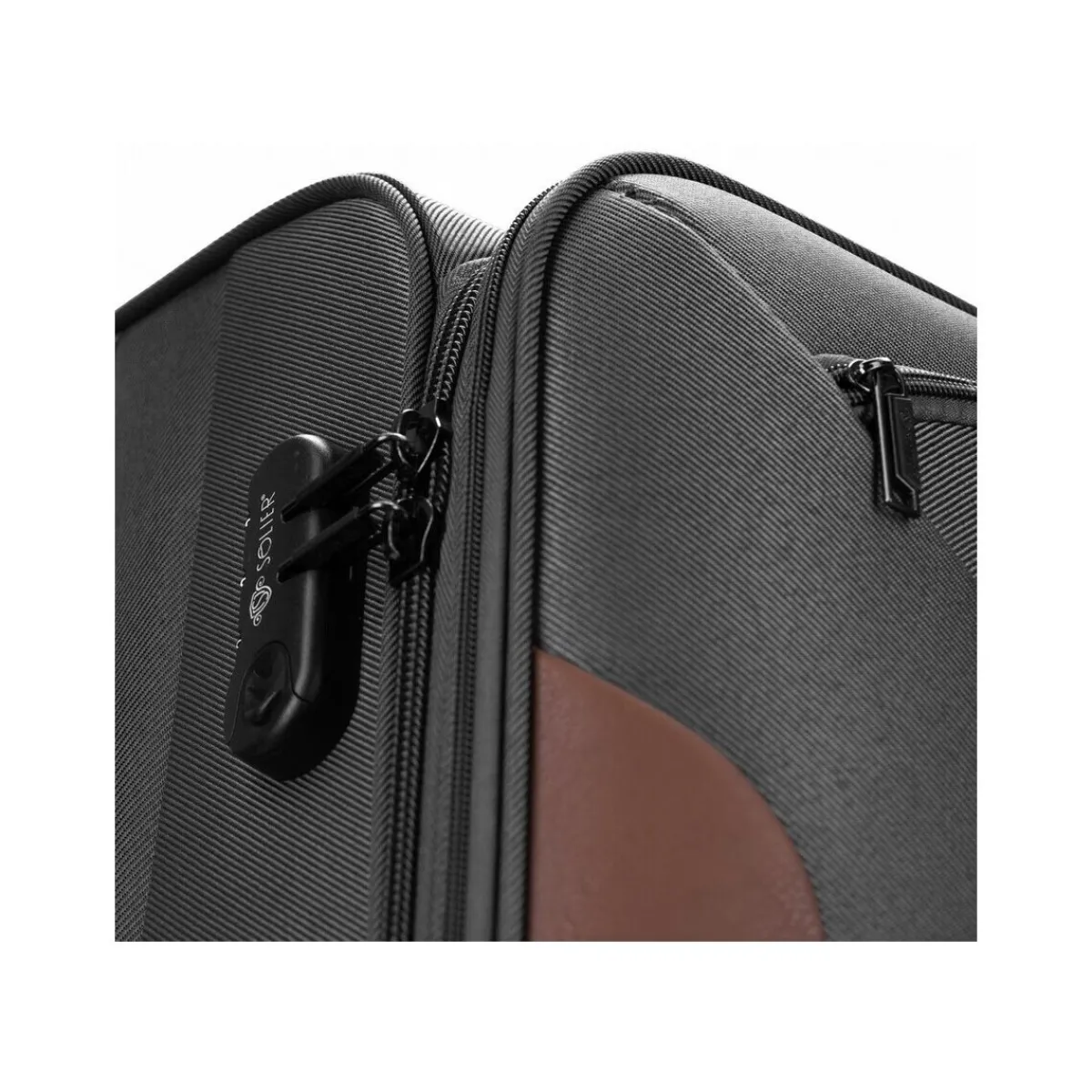 Solier WALIZKASTL1801DARKGREYBROWN23M52387-Homme Valises