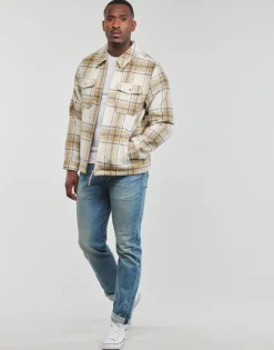 Scotch & Soda Wool-Blend Zip-Thru Check Overshirt-Homme Vestes
