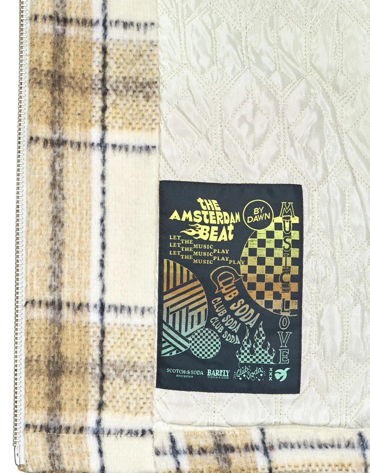 Scotch & Soda Wool-Blend Zip-Thru Check Overshirt-Homme Vestes