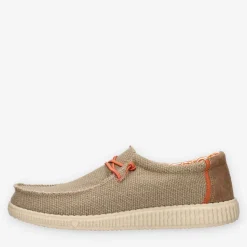 Walk In Pitas WP150-STEVE-27TAUPE-Homme Slip Ons